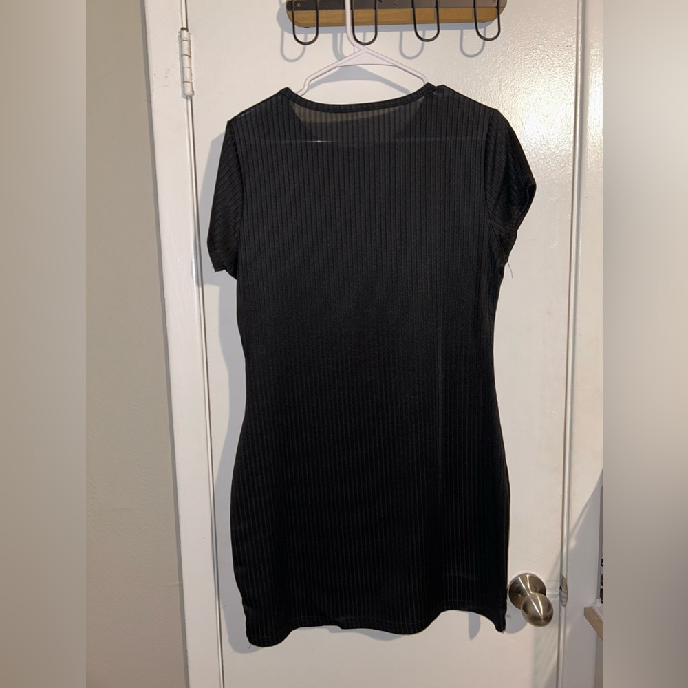 Black seethough dress